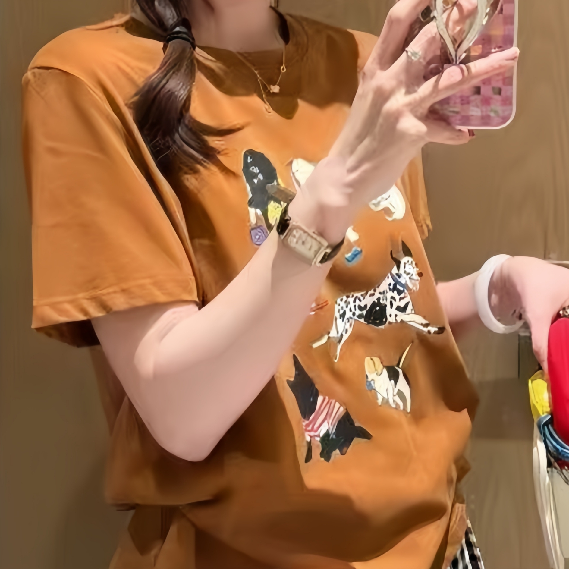 Z.X 欧货小狗印花短袖T恤 8336（C4）