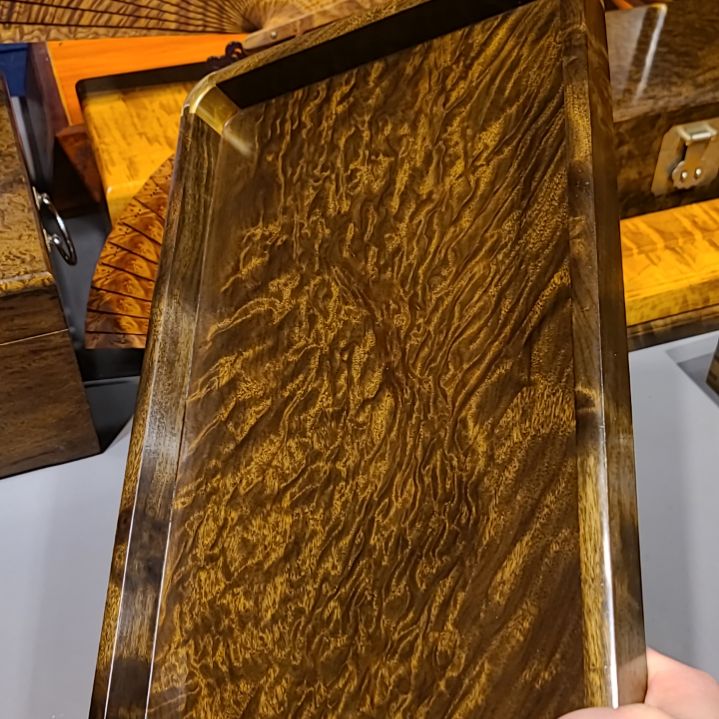 楠木38-22小叶桢楠乌木金丝楠文承盘