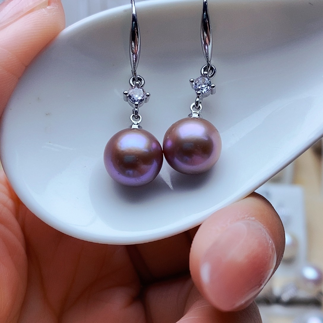 淡水珍珠耳饰合金