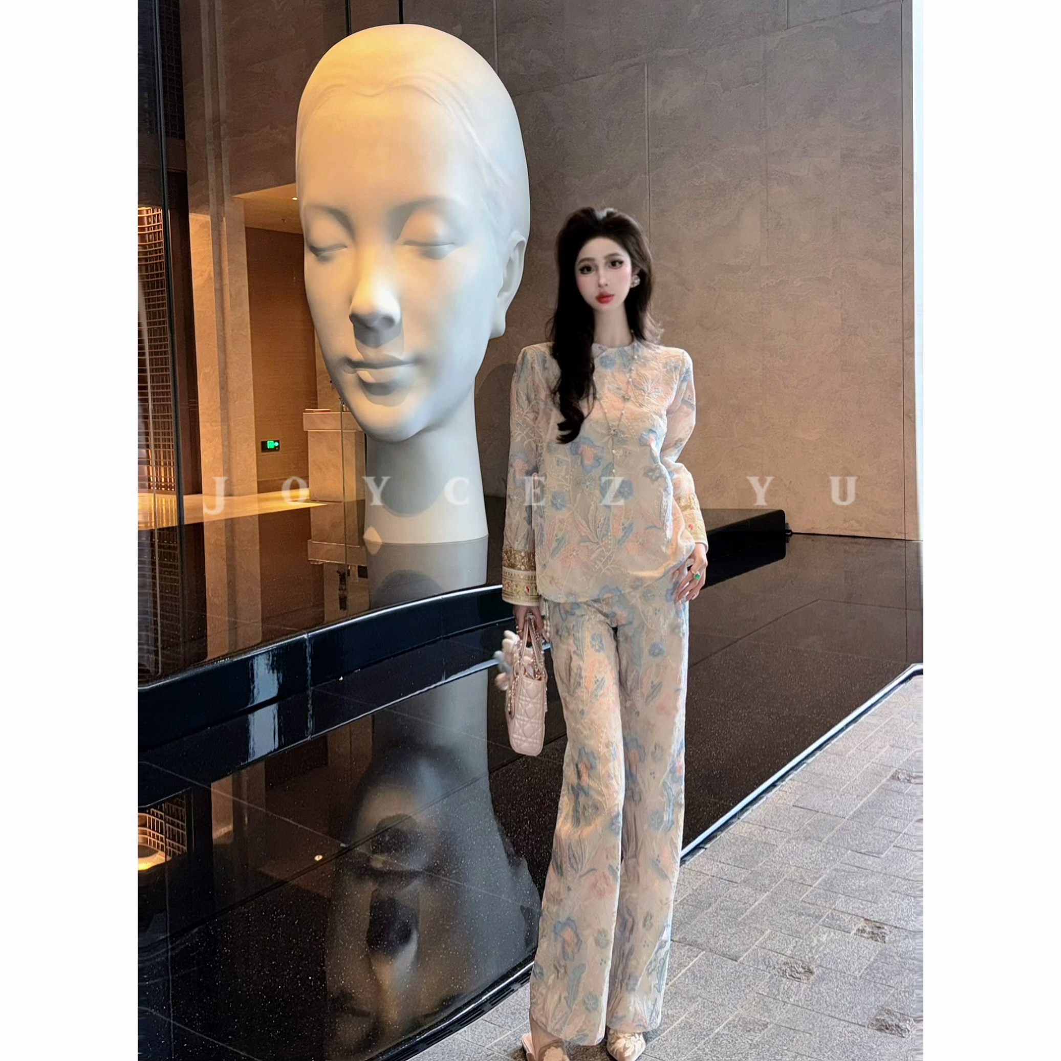 【Joyce子瑜】东方神韵·国风新中式桑蚕丝欧根纱重工刺绣珠片套装