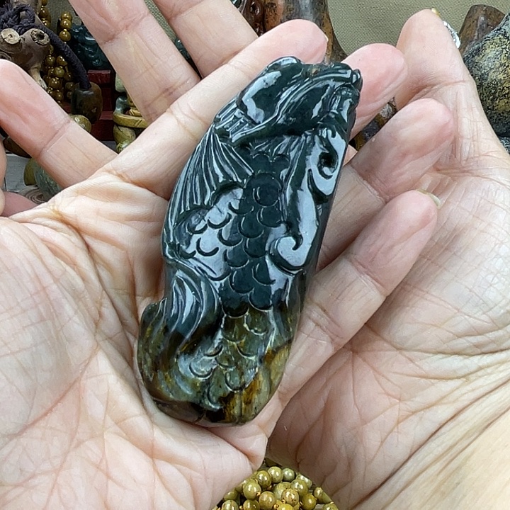 岫岩河磨玉（透闪石质玉）把件未镶嵌?***?