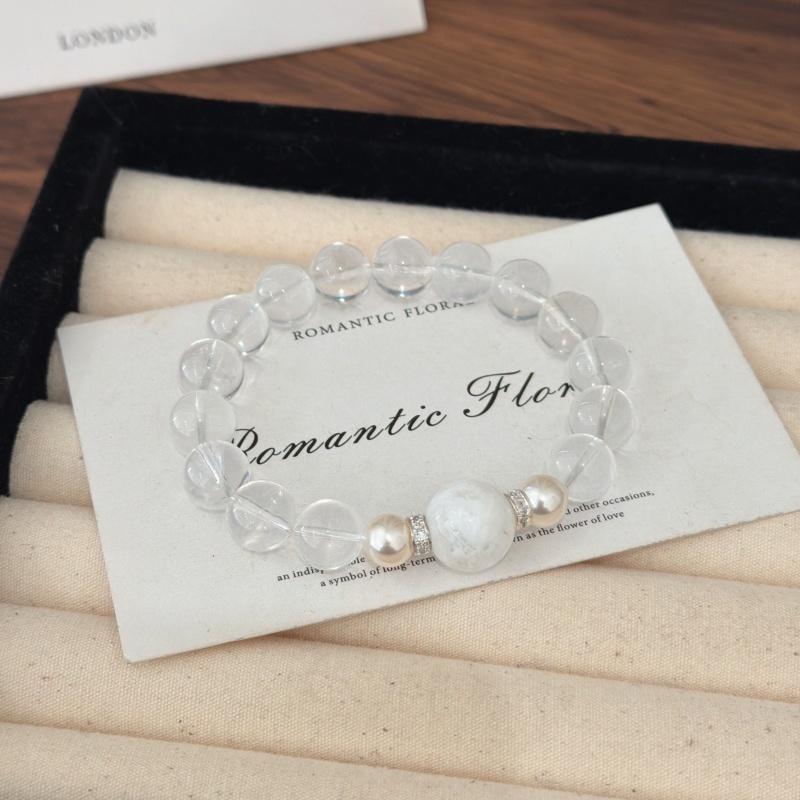 X2771奶白晶雪花幽灵手链高端轻奢手串多样性发一