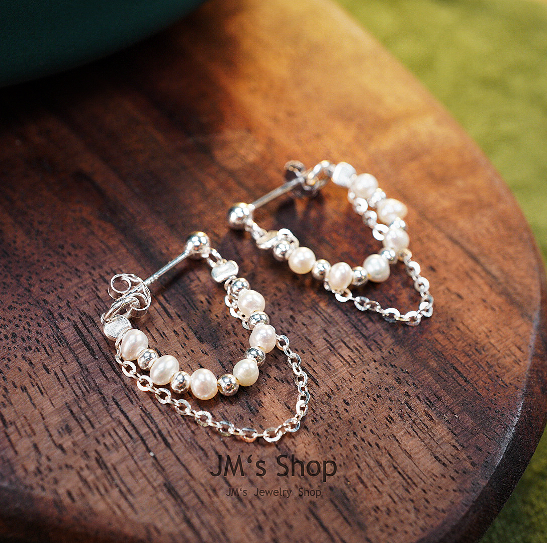 925银耳饰 【街末】原创设计手工定制手作超仙百搭前后款耳环004