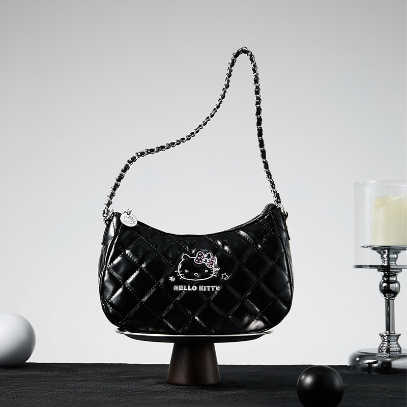 Hello Kitty黑白简约系列-单肩包