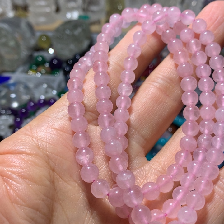 芙蓉石手链未镶嵌6mm佛珠手串