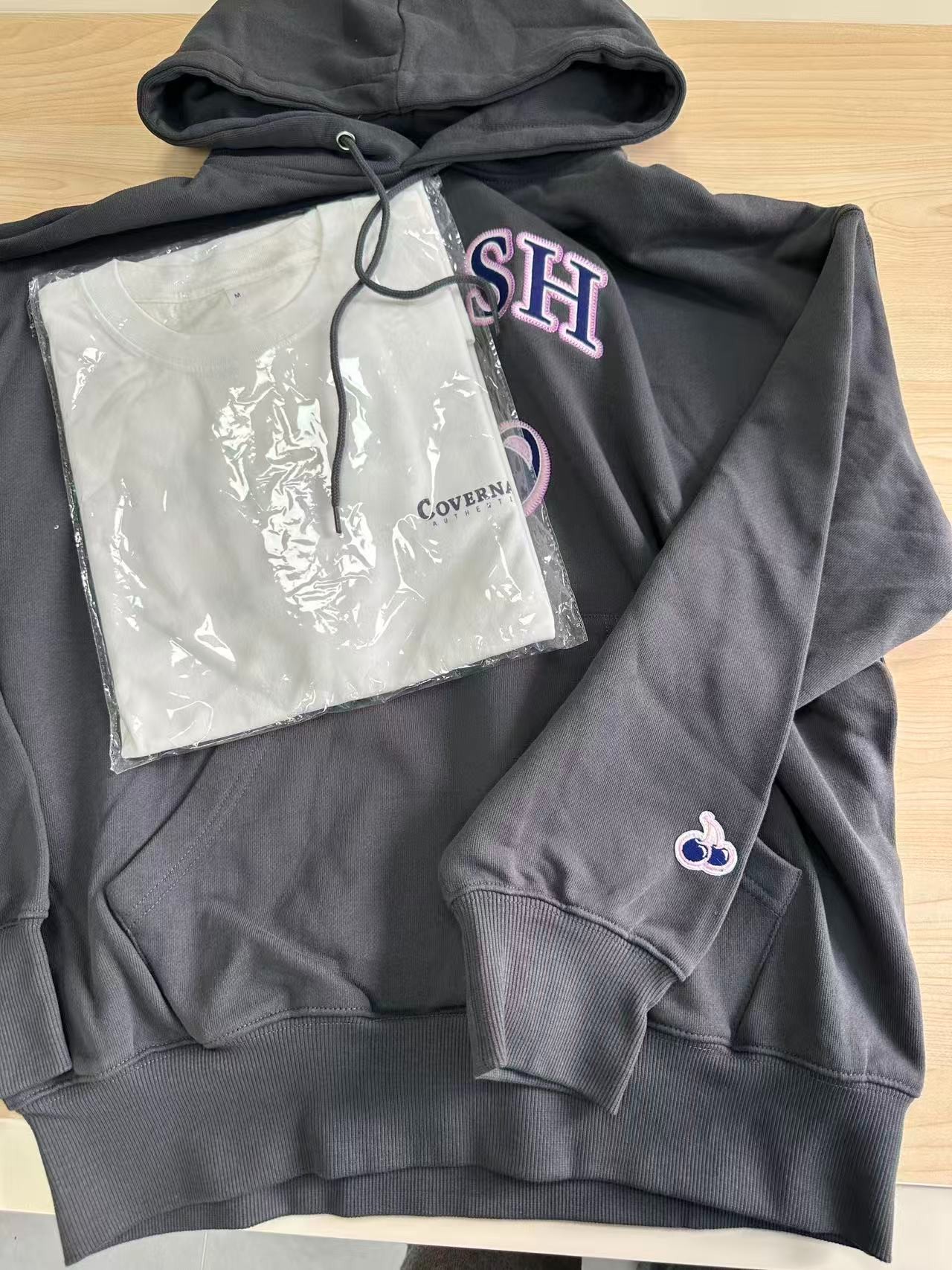 女装连帽长袖针织女士绿色情侣时尚休闲韩版B001---B100印花带帽