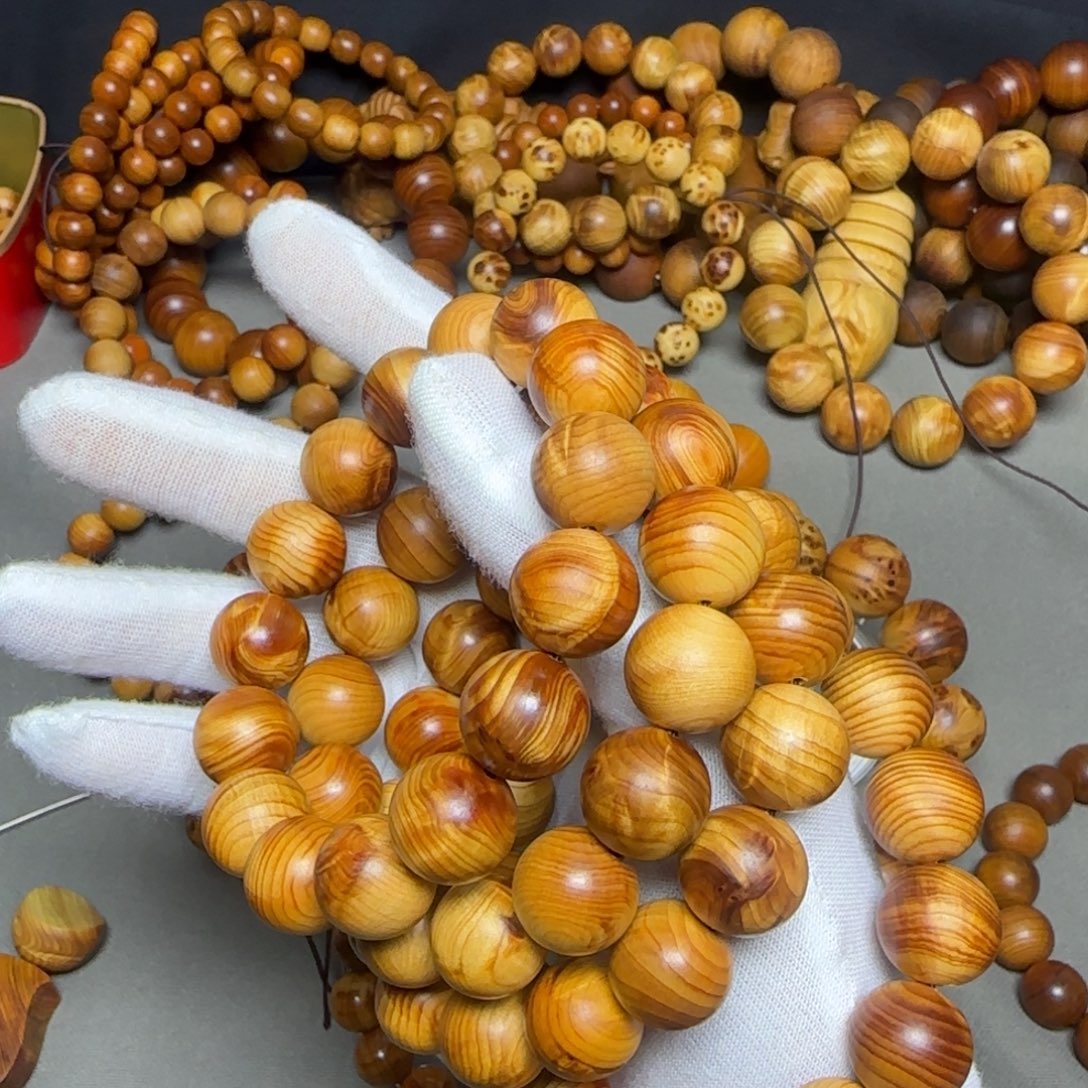 柏木（崖柏）手串/手链1.5黑油闪私人订制现场挑珠，现场选