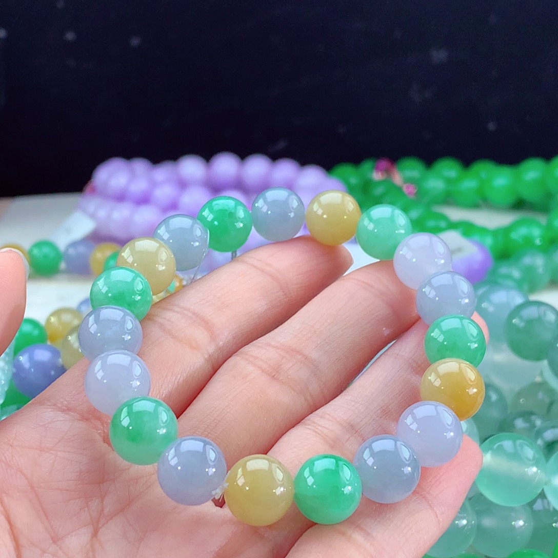 翡翠手链未镶嵌清货