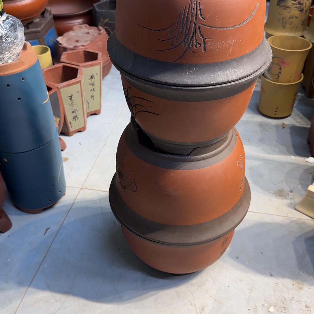 紫砂花盆口径18.12/14.10口径