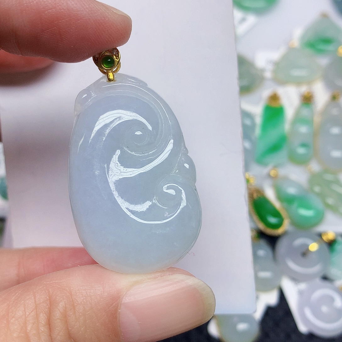 翡翠未镶嵌颈饰346788