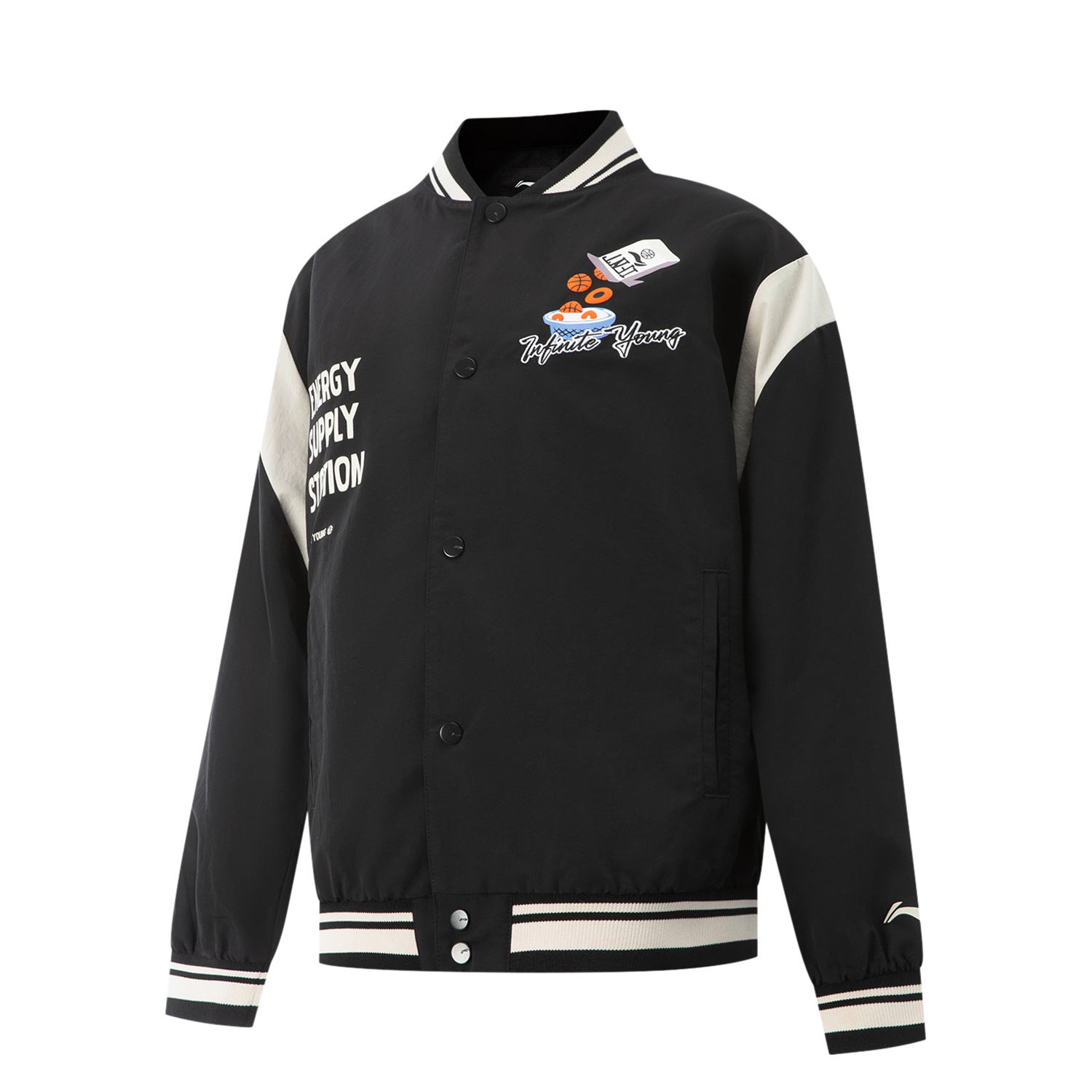 【秋季新品】李宁6-12岁篮球棒球服男童炸街外套时尚夹克YJDV035