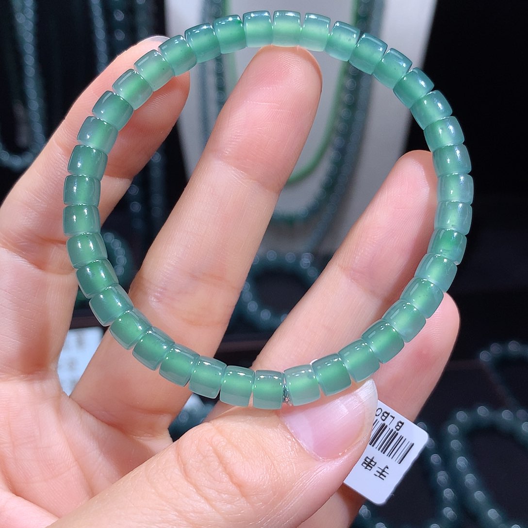 未镶嵌手链翡翠天然a货翡翠手串6.2nm