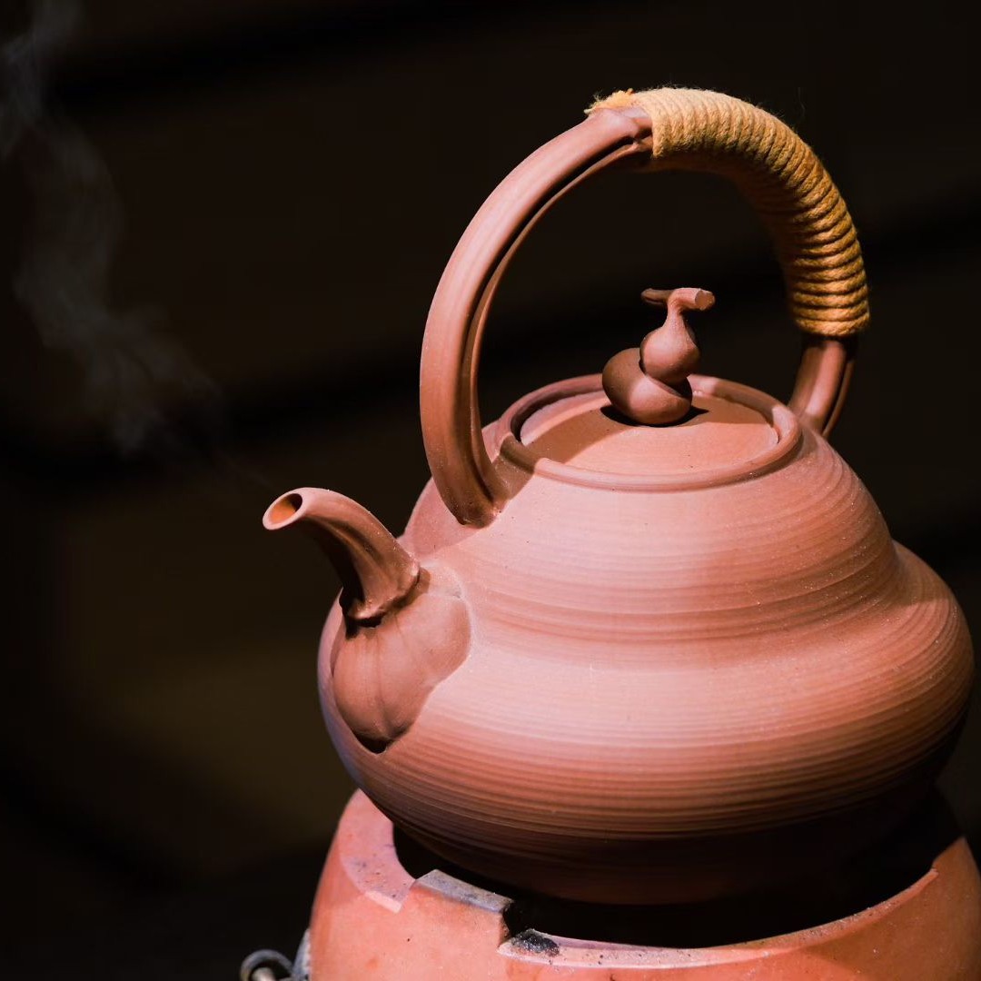 【云山茶语】林于凯红泥福禄提梁砂铫潮州工夫茶煮茶壶容量550-660