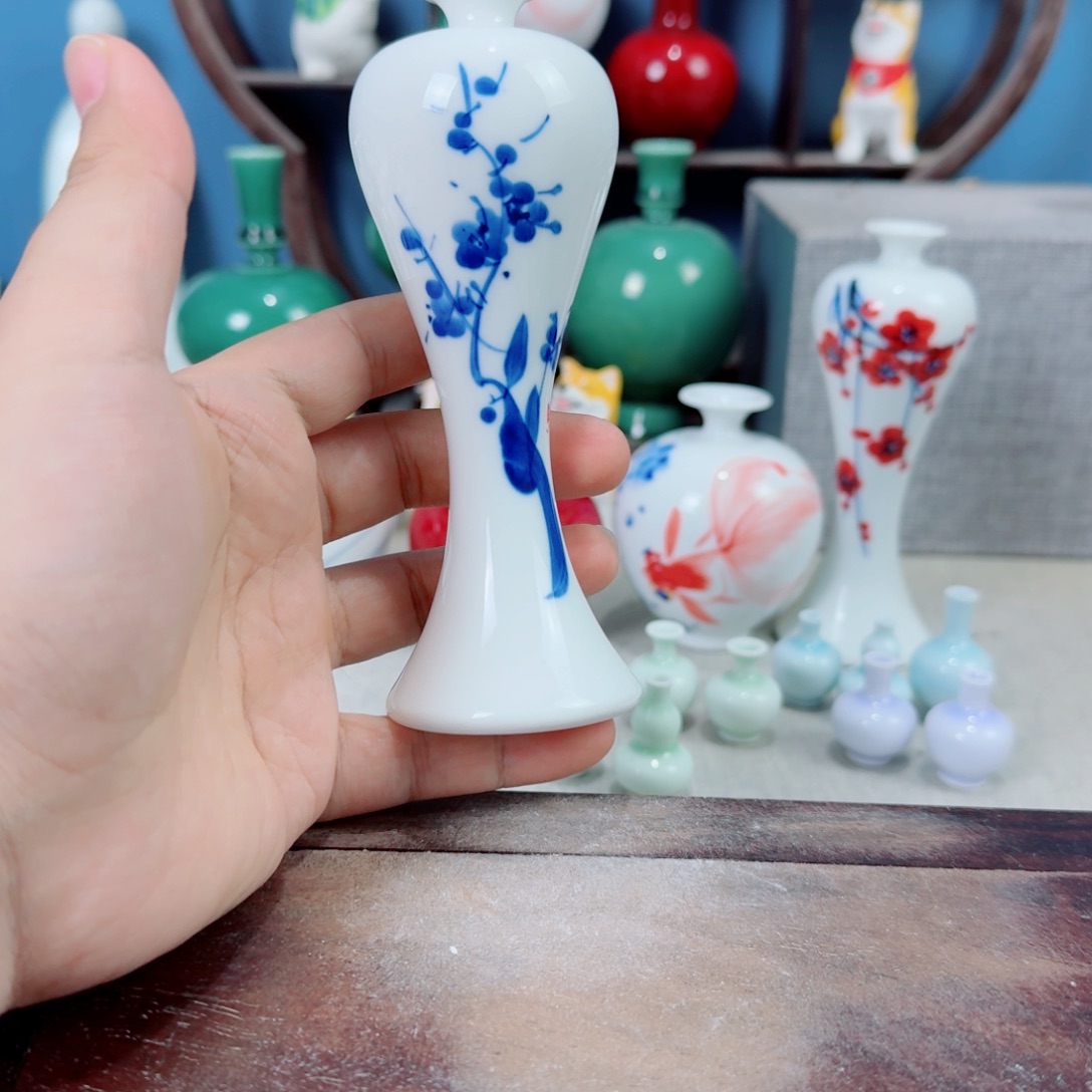 陶瓷手工小花器摆件