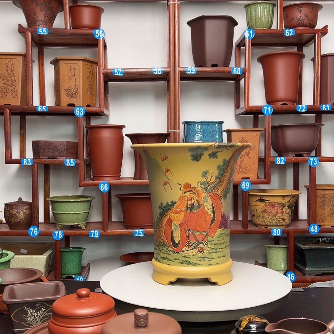 紫砂花盆?**?圆盆花盆