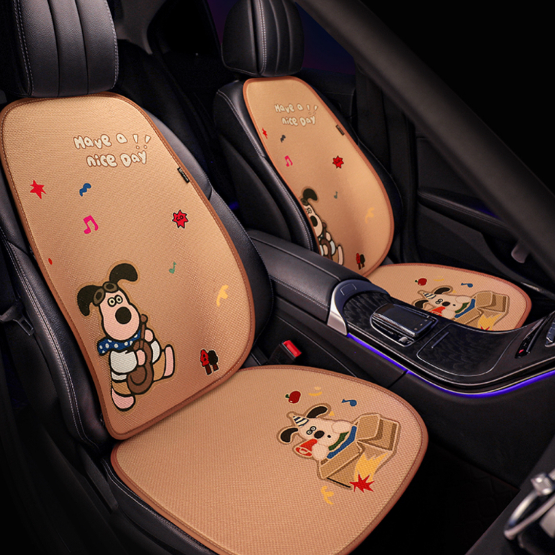 四季通用帕恰狗卡通淳麻汽车坐垫网红女款海鸥糯玉米汽车专用