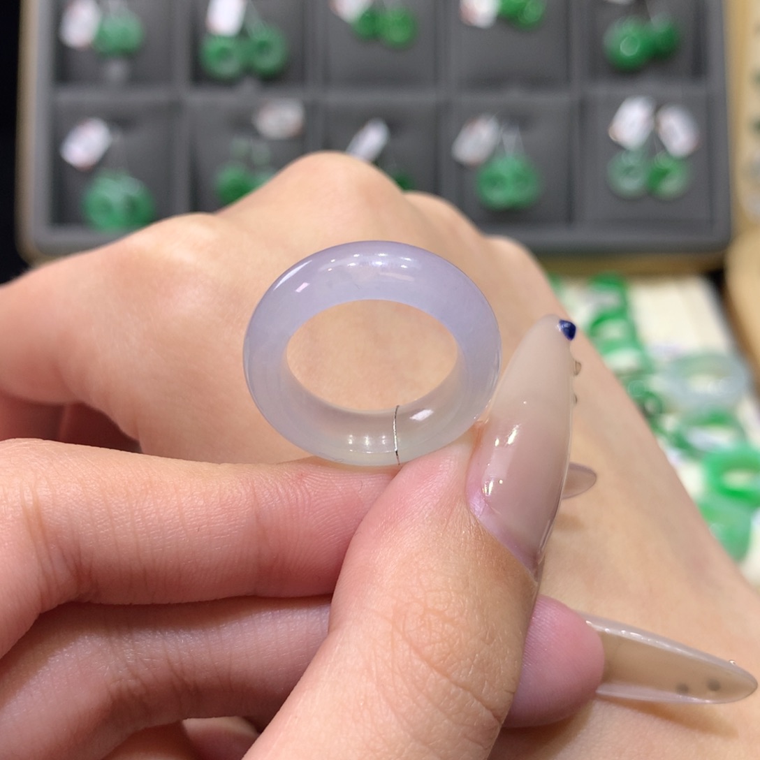 翡翠戒指未镶嵌11冰