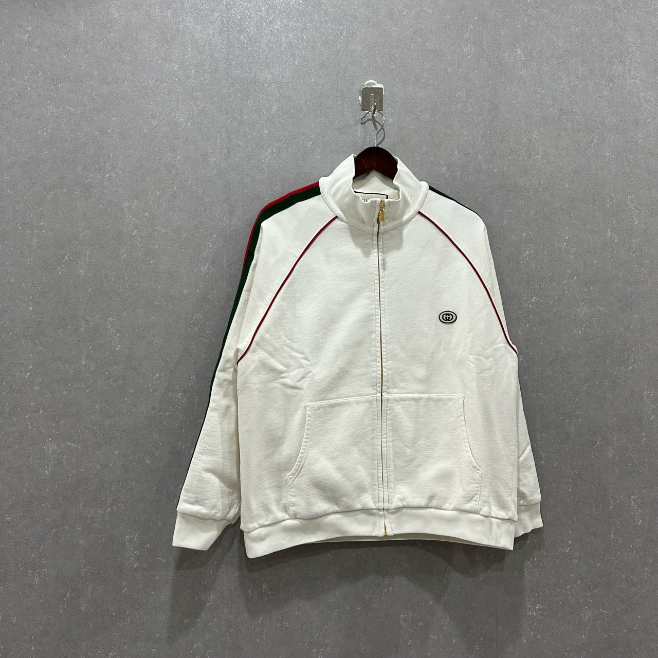 99新 GUCCI/古驰 针织拉链外套卫衣 L码003531