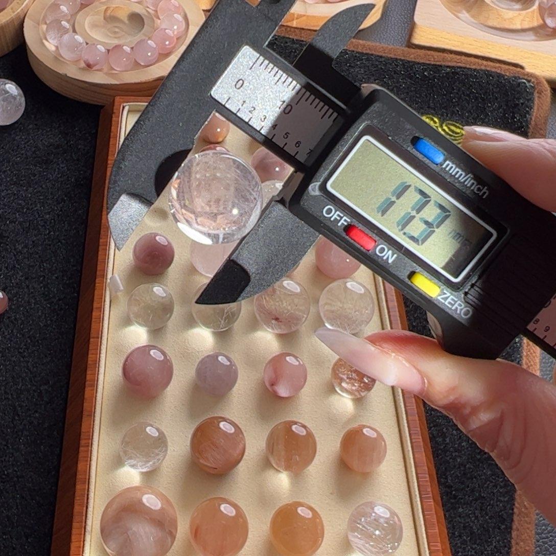 惊***蛰手链水晶未镶嵌17.3m定制通孔不退不换