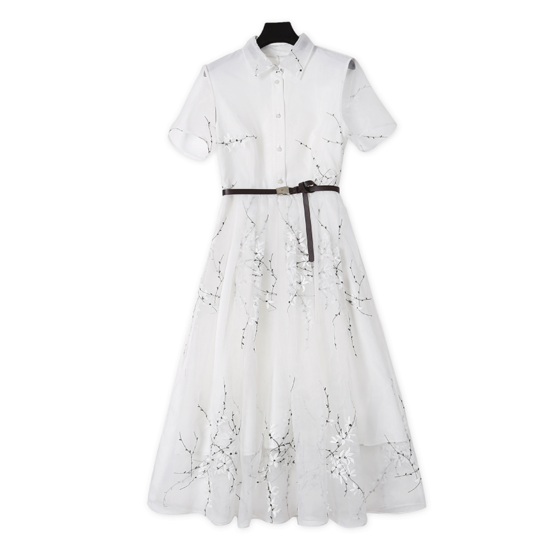 轻奢 气质时尚优雅女装连衣裙 法式复古刺绣连衣裙CEA3100