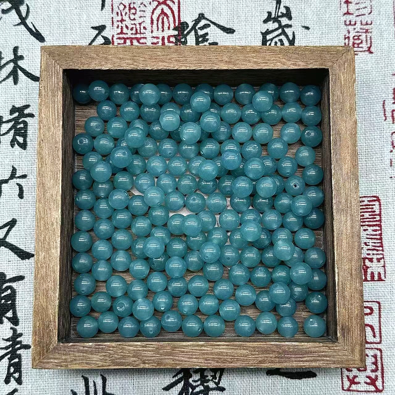 【蓝斐8/10mm】石英质玉 沉稳大气款 diy串珠散珠多样性发一
