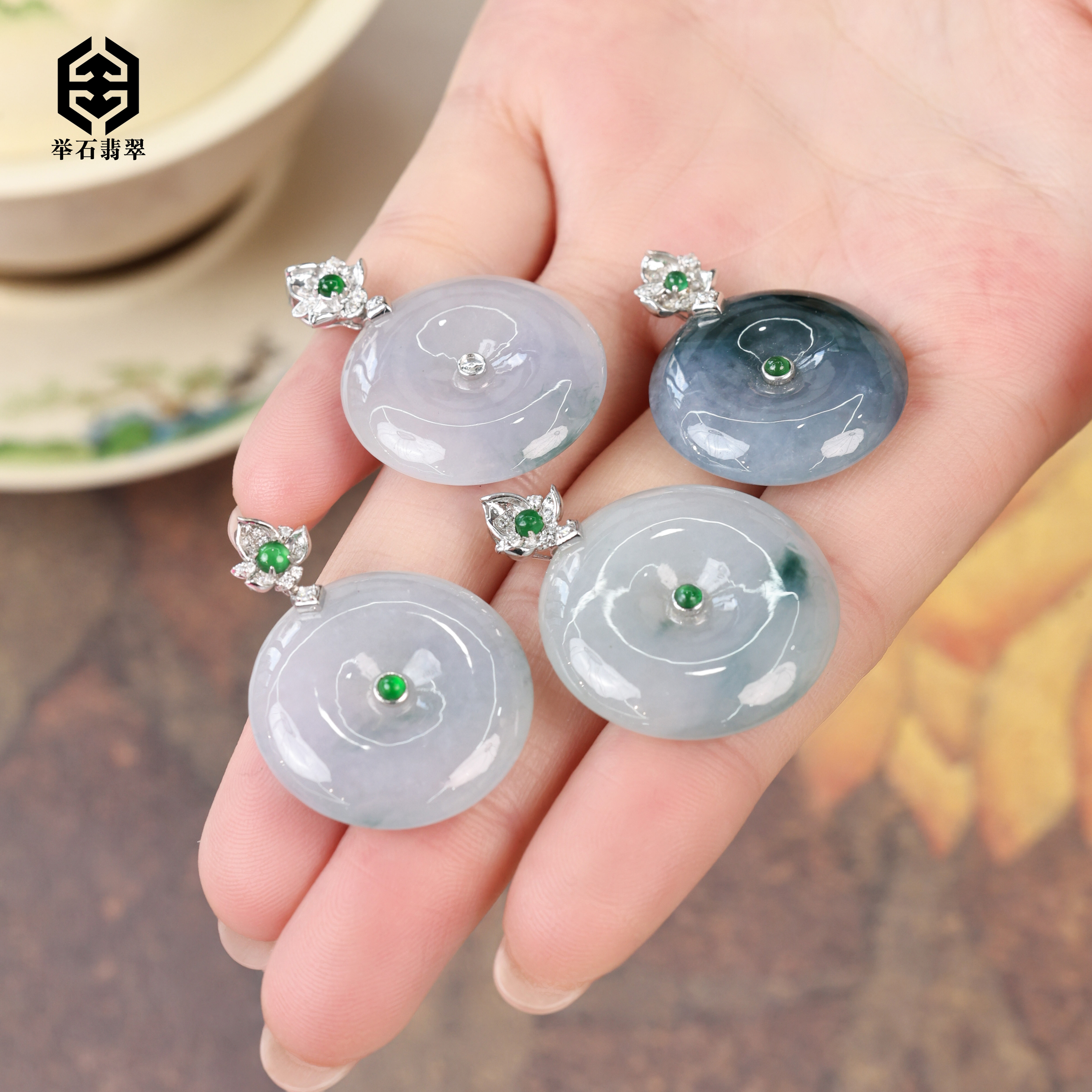 【举石臻品】TH0707-512-288翡翠吊坠18k（一件/多样性发）Z