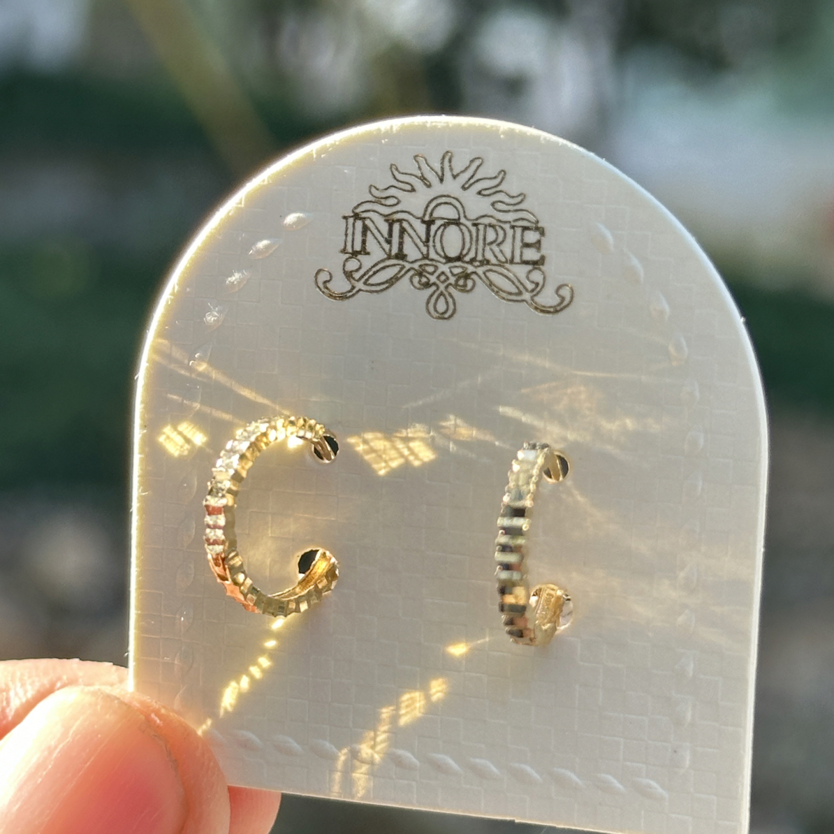 合金耳饰 韩国耳圈车花内径1cm大小耳包一对