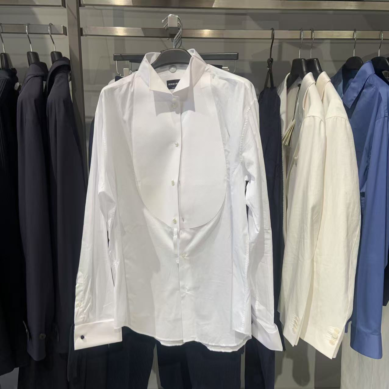 未使用 GIORGIO ARMANI/阿玛尼 男士衬衫GA长袖白色