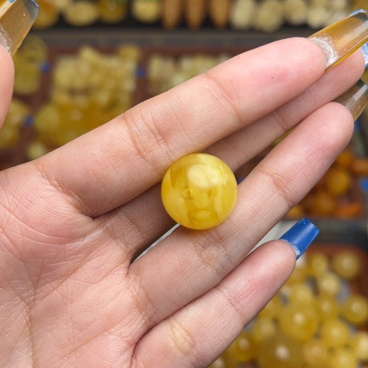 *****蜜蜡未镶嵌珠宝奇石微瑕放漏圆珠