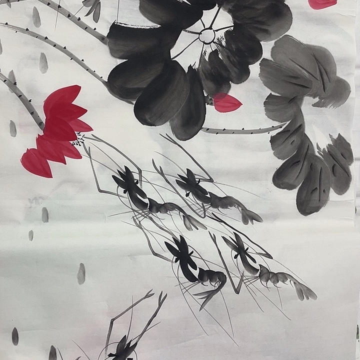 国画九龙图荷花九龙图霍志楠