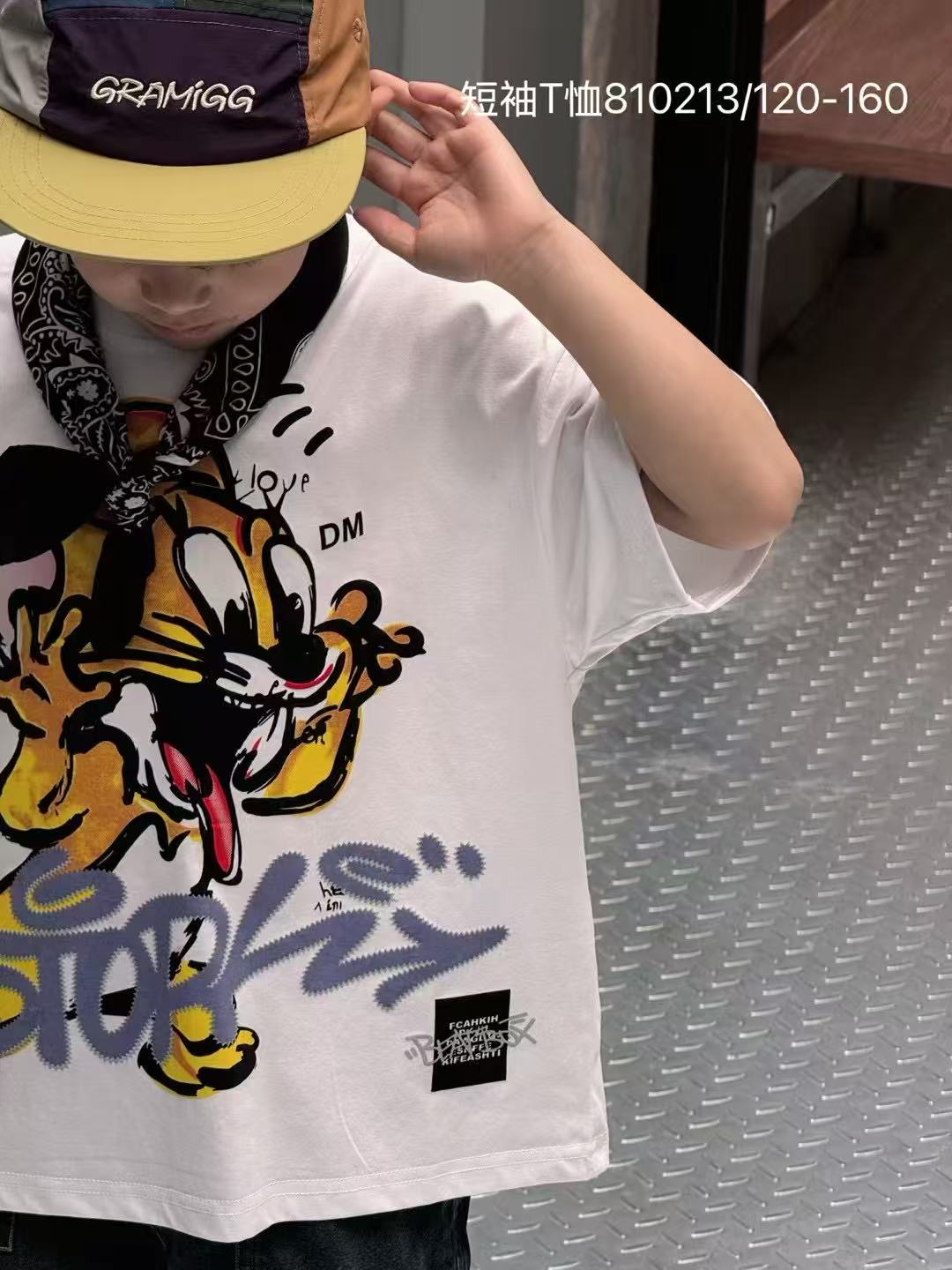 圆领短袖男夏季吸汗吸湿排汗T恤宽松上衣印花810213