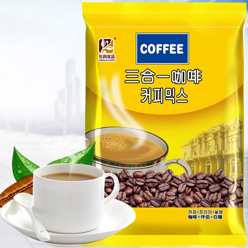 东具咖啡速溶咖啡粉混合咖啡粉三合一原味咖啡袋装大包装商用批发
