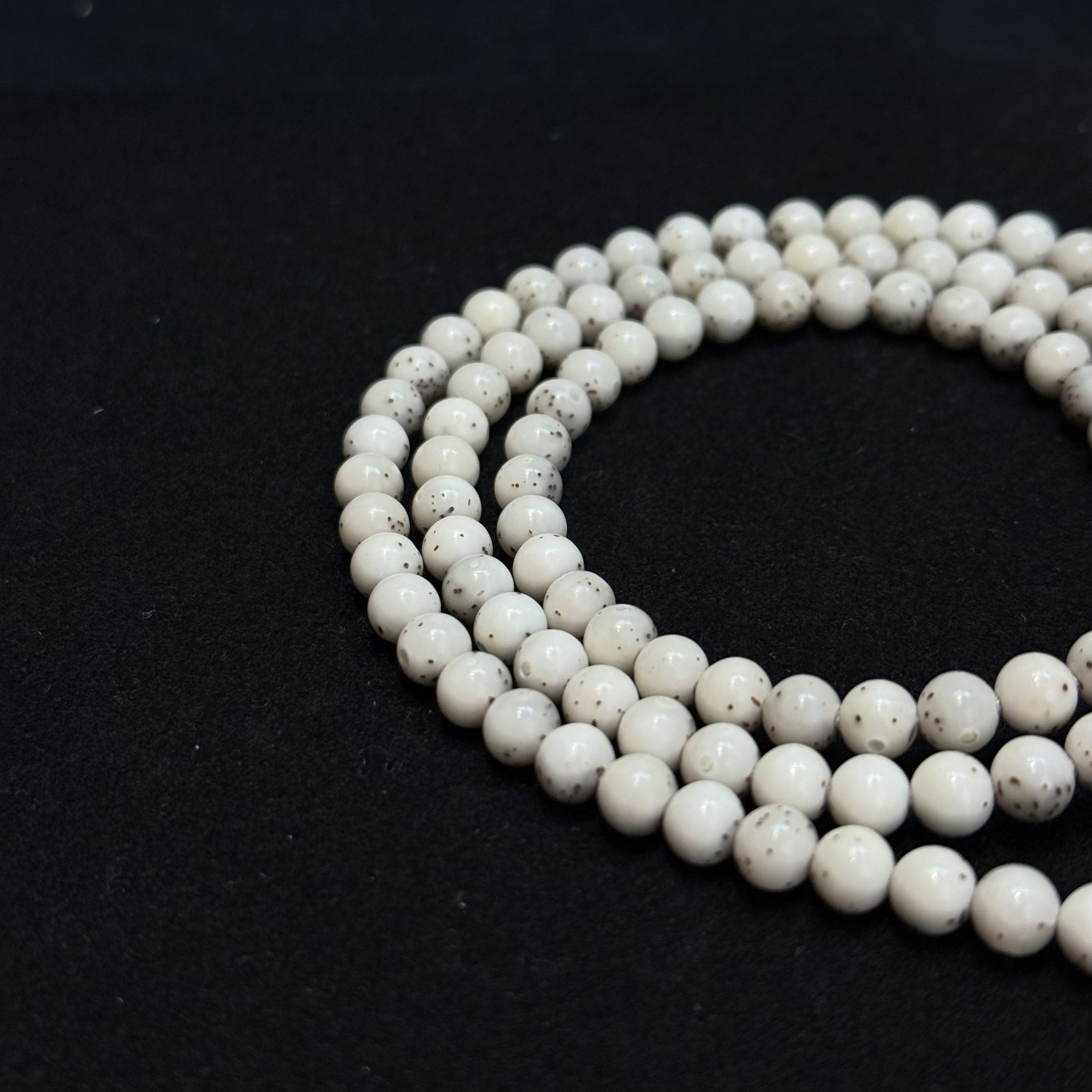 6mm 圆珠星月菩提 108 长串镶嵌 24k 金标 月朗星稀 针尖星