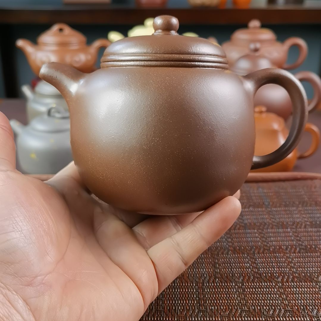 紫砂茶壶老紫泥匏尊550CC