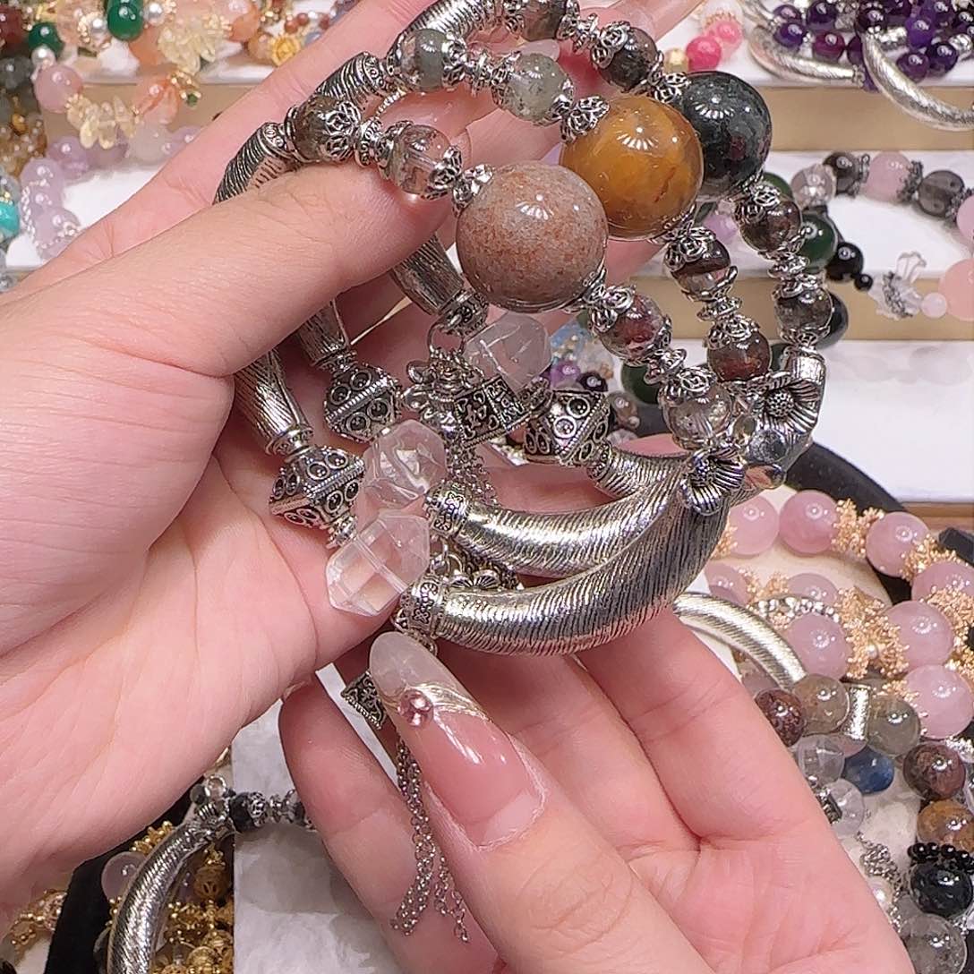 水晶手链未镶嵌多样性发一