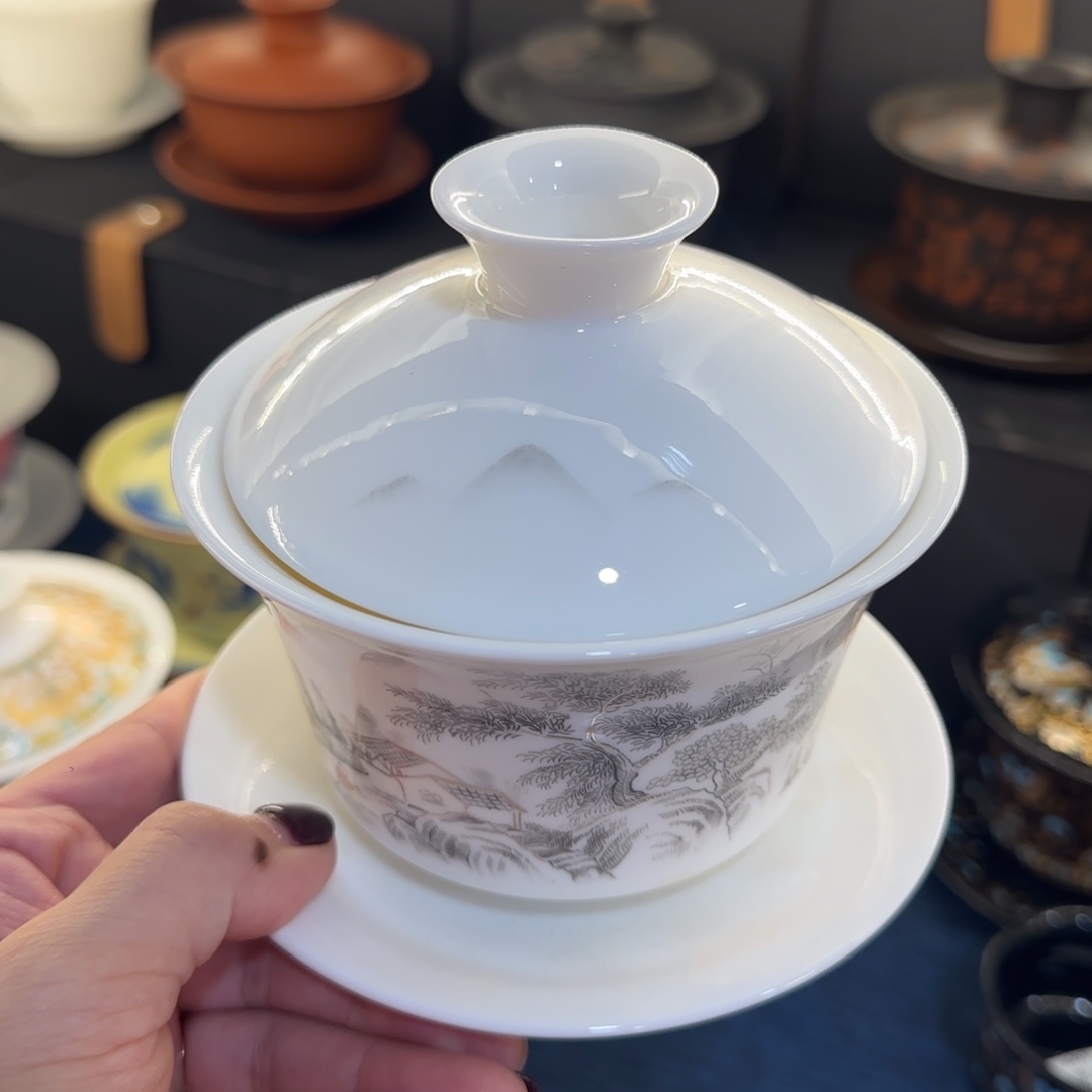 陶景德陶瓷盖碗茶具