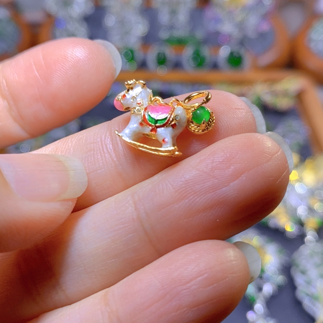 翡翠颈饰银S925镶嵌多样性发其一