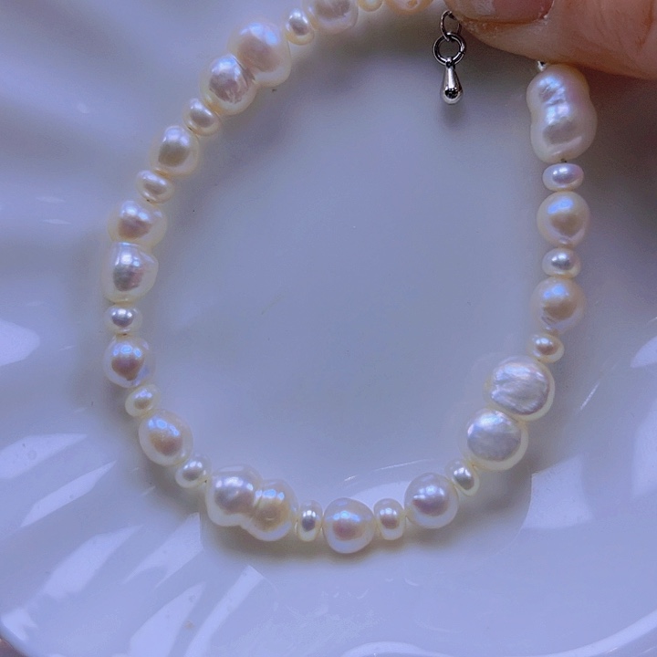 淡水珍珠手绳合金