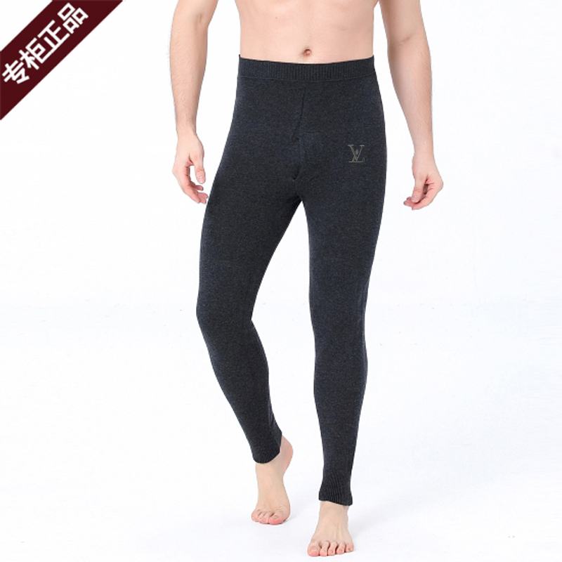 【六哥专属】男士秋冬针织羊毛裤厚款高腰打底修身无痕保暖毛线裤