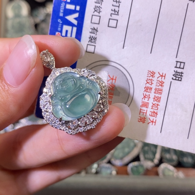 【闪购商品】翡翠未镶嵌颈饰天然