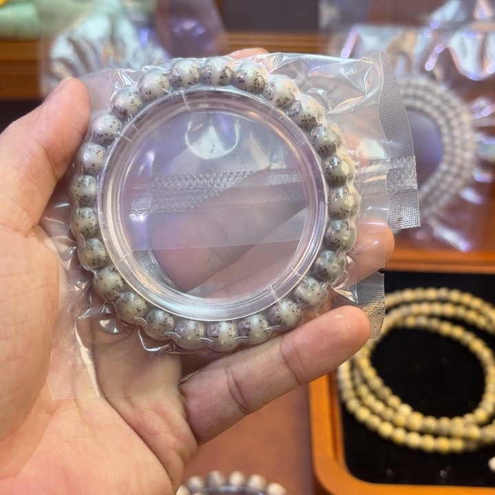 手串星月菩提9✖️8灰冰星点均匀