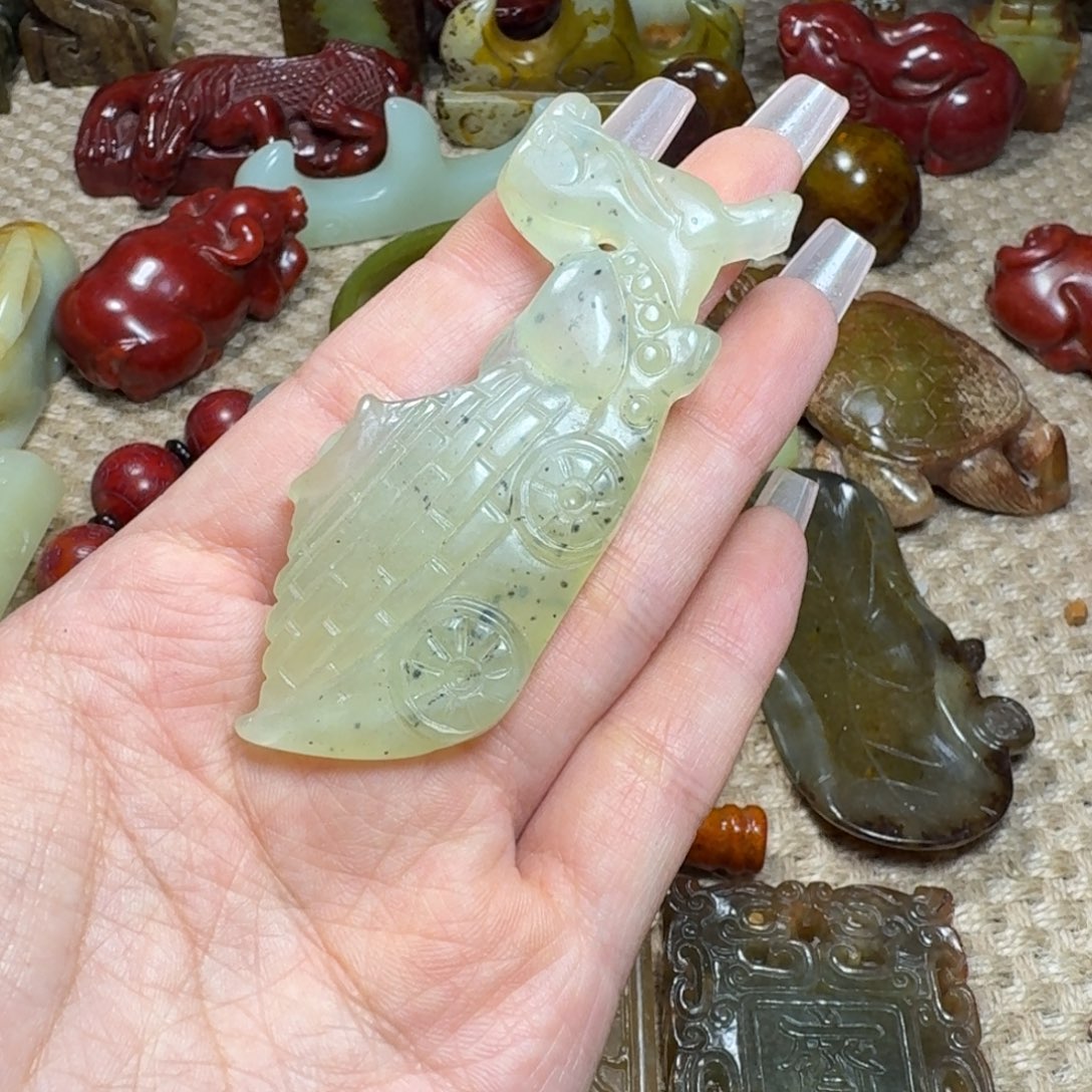 白玉菩提吊坠挂件