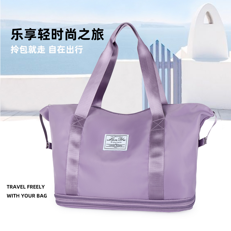 防水耐磨大容量干湿分离独立鞋仓出差旅行单肩斜跨包妈咪包待产包