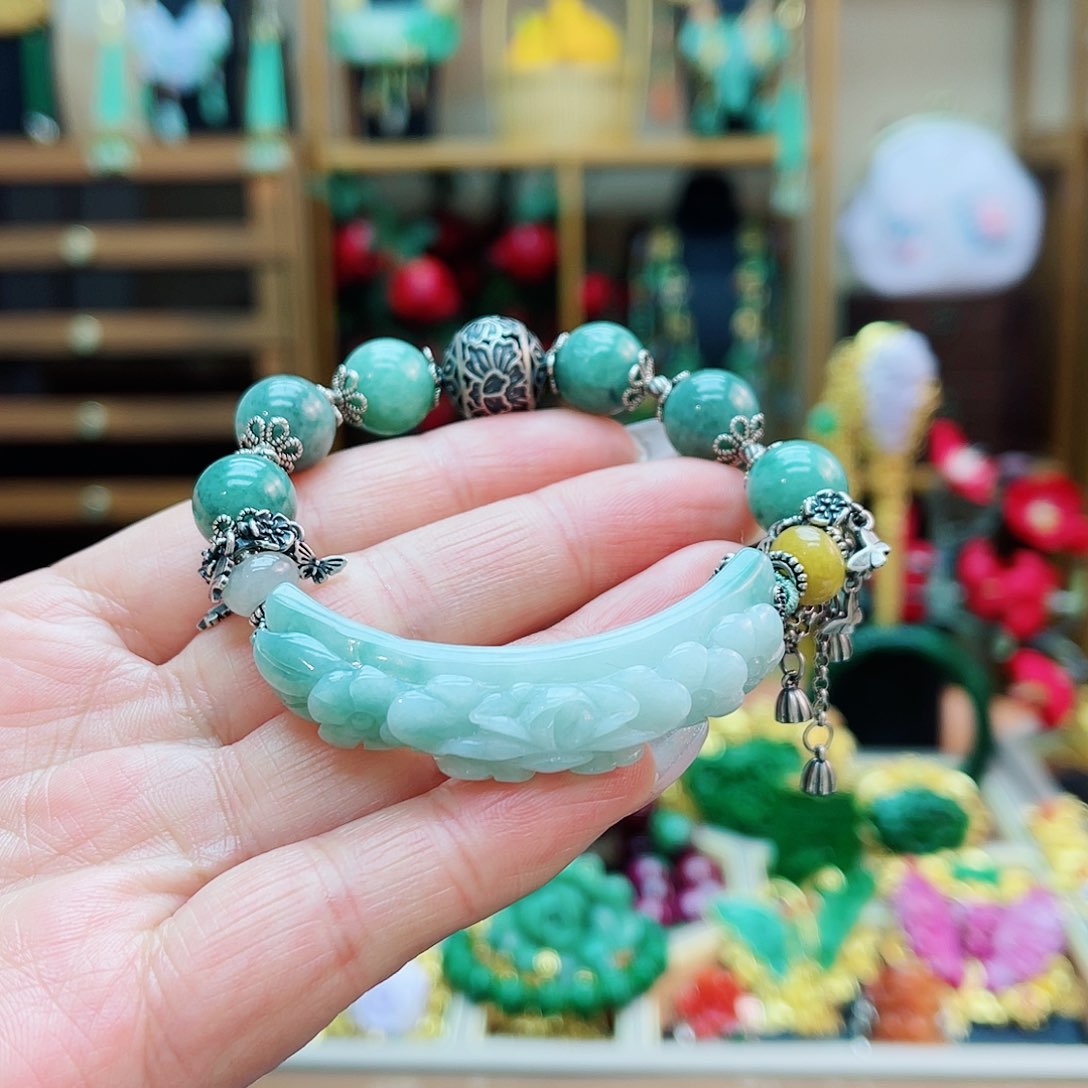 银S925镶嵌手串翡翠48小时鉴赏期