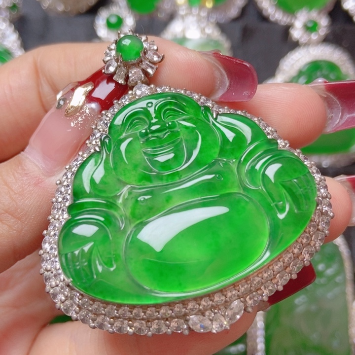 翡翠颈饰银S925镶嵌