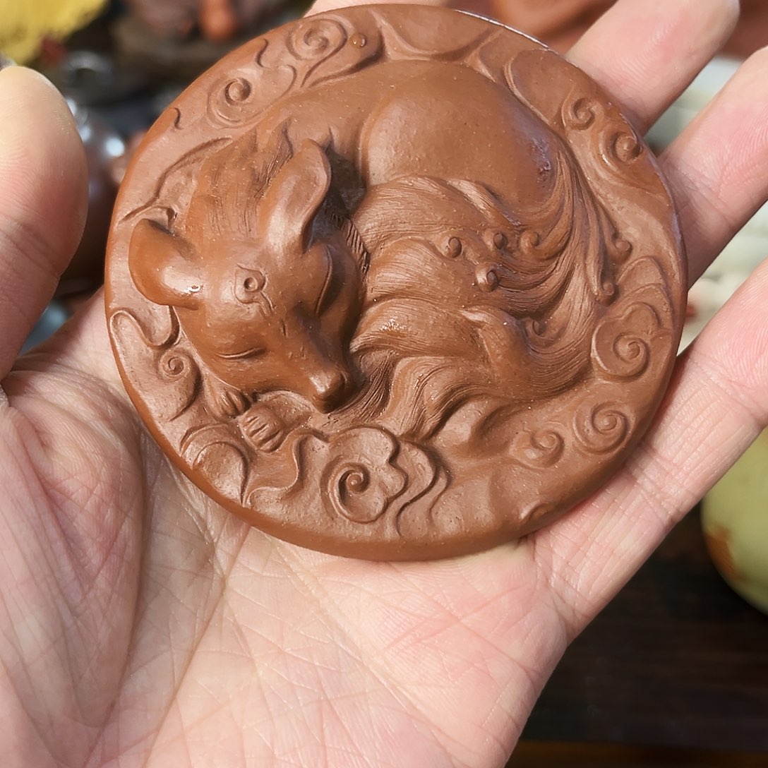 紫砂茶宠九尾狐茶宠