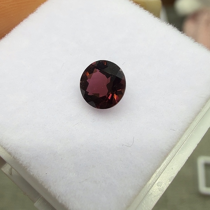 银S925镶嵌红色直径5毫米碧玺