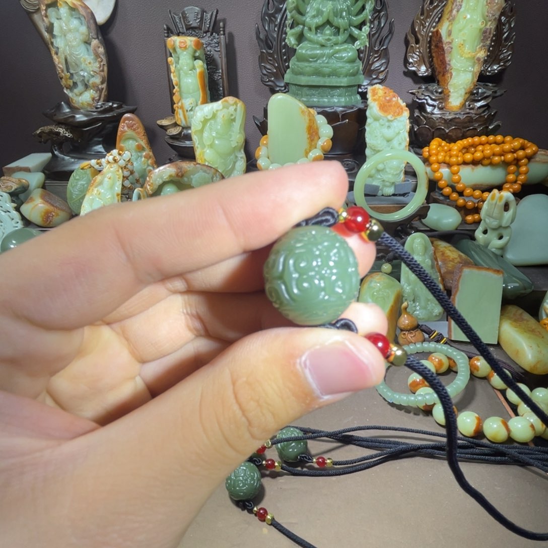 透闪石质玉回纹珠未镶嵌