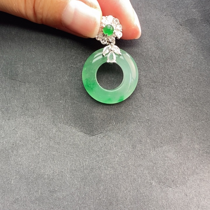 石英质玉银S925镶嵌颈饰