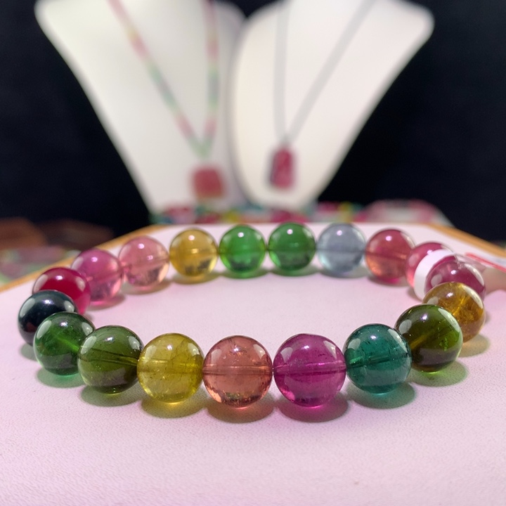 双色碧玺手链未镶嵌